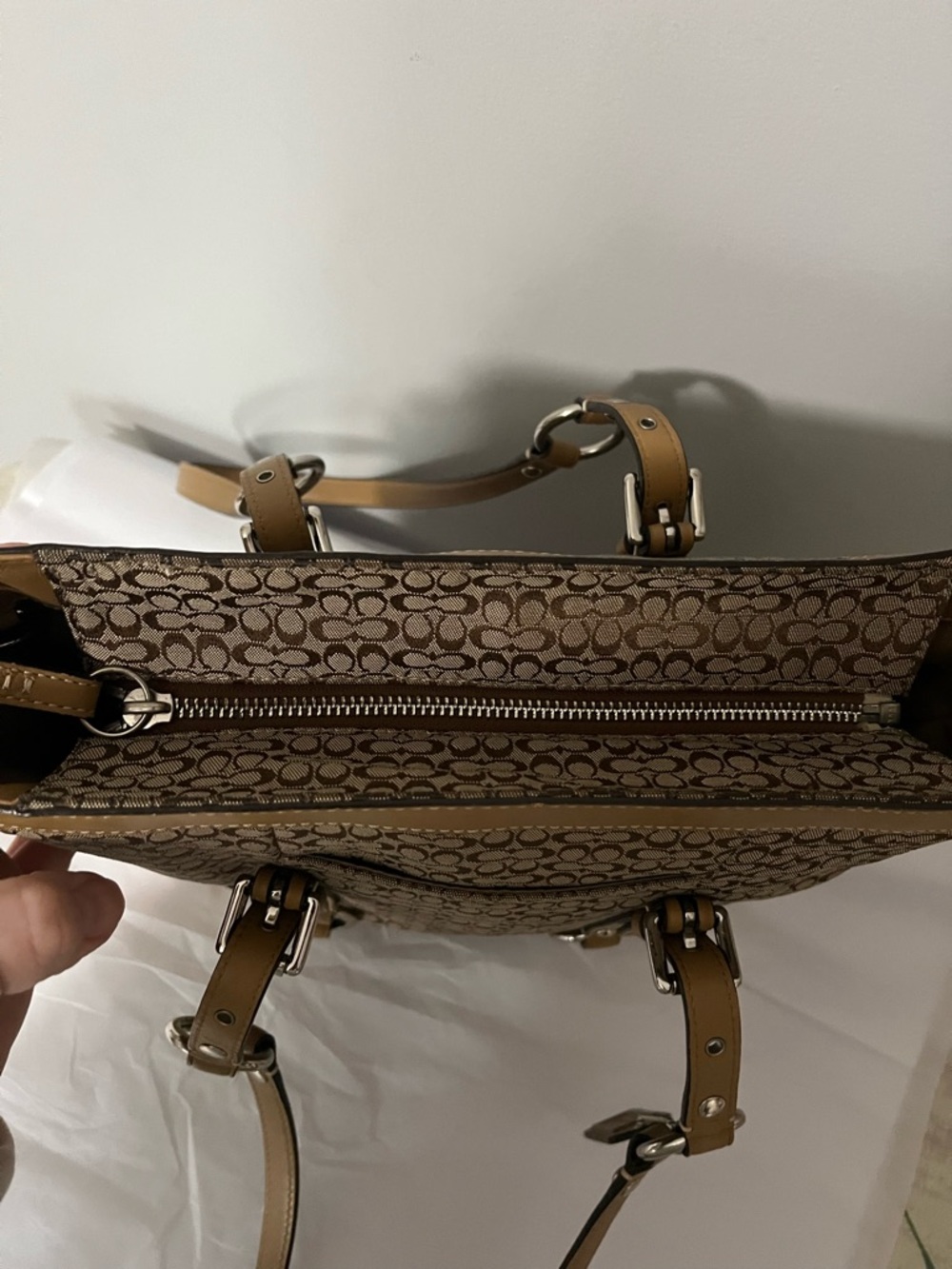 Coach Signature Jacquard Mini C Gallery Tote Bag Y2K - Picture 7 of 13